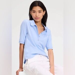 Kate Spade NYT - Diamond Blue Cotton Polo Shirt